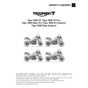 Triumph Tiger 1200 GT Explorer 2022 Motorcycle manual cover