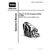 Toro Dingo TX 413 22308 Utility Loader manual cover