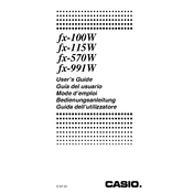 Casio fx100W Calculator manual cover