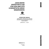 John Deere 2270 Windrower manual cover