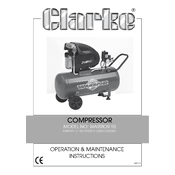 Clarke 2323010 Warrior 55 110V Air Compressor manual cover