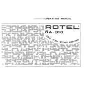 Rotel RA-310 Amplifier manual cover