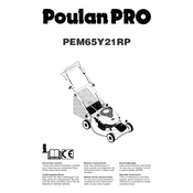 Poulan Pro PEM65Y21RP Mower manual cover