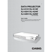 Casio XJ-A141 Projector manual cover