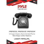 Pyle PPRETRO25BK Telephone manual cover