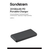 Sandstrom S20PBPD18 manual cover