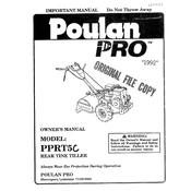 Poulan Pro PPRT5C Tiller manual cover