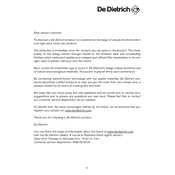 De Dietrich DTV1118X Hob manual cover