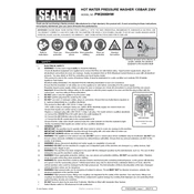 Sealey PW2000HW Pressure Washer manual cover