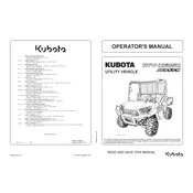 Kubota RTV-XG850 Utility Vehicle manual cover