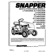 Snapper NLT120G30DB Series D Tractor manual cover