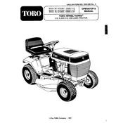 Toro Wheel Horse R212O501 Tractor manual cover