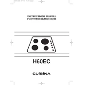 Cuisina H60EC Hob manual cover