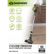 Daewoo Cyclone Freedom 22.2V Cordless Vacuum FLR00010 Vacuum Cleaner manual cover