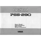 Yamaha PSS-290 Keyboard manual cover