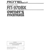 Rotel RT-970BX Tuner manual cover