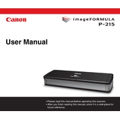 Canon imageFORMULA P-215 manual cover