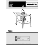 Primaster TS2800 39013199933 Saw manual cover