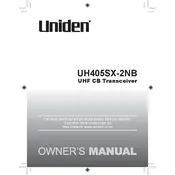 Uniden UH405SX-2NB Transceiver manual cover