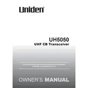 Uniden UH5050 Transceiver manual cover