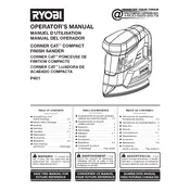 Ryobi P401 CORNER CAT Sander manual cover