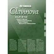 Yamaha Clavinova CLP-910 Piano manual cover