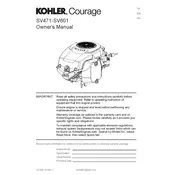 Kohler SV530 Engine manual cover