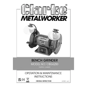 Clarke 6500522 CBG6250 Bench Grinder manual cover