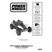 Power Wheels Mattel Dune Racer Chrome CDD16 Toy manual cover