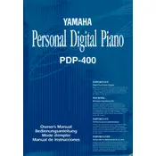 Yamaha PDP-400 Piano manual cover