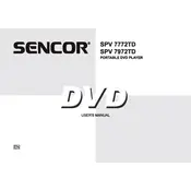 Sencor SPV 7772TD DVD Player manual cover