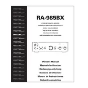 Rotel RA-985BX Amplifier manual cover